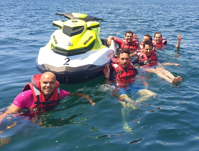 despedida de soltero en moto de agua con Vilajet en Galicia