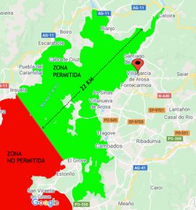 Zona navegación permitida motos de agua vilajet